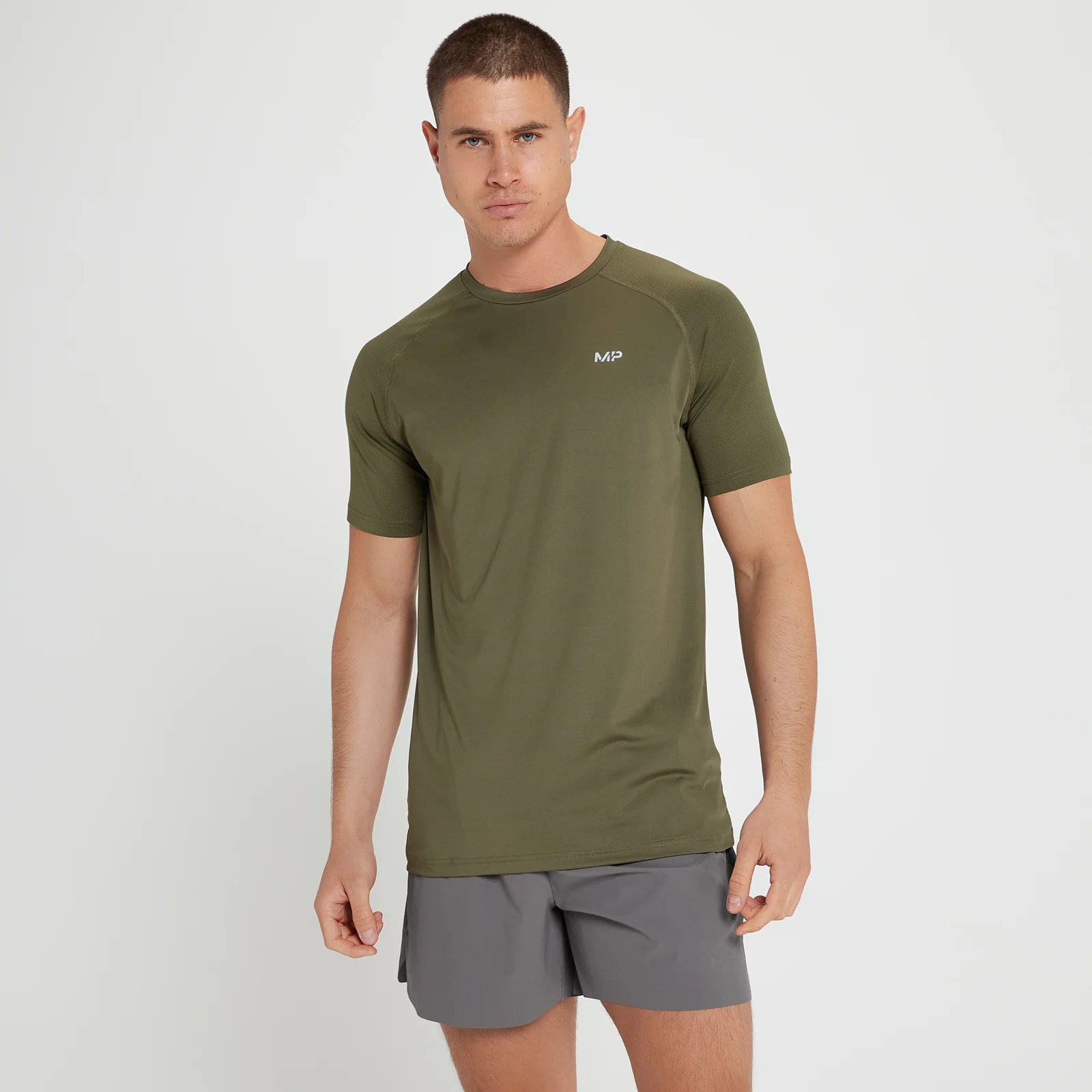 Camiseta de manga corta Velocity para hombre de MP - Verde militar - XXS Imagen 1