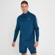 Camiseta con cremallera de 1/4 Tempo para hombre de MP - Azul intenso