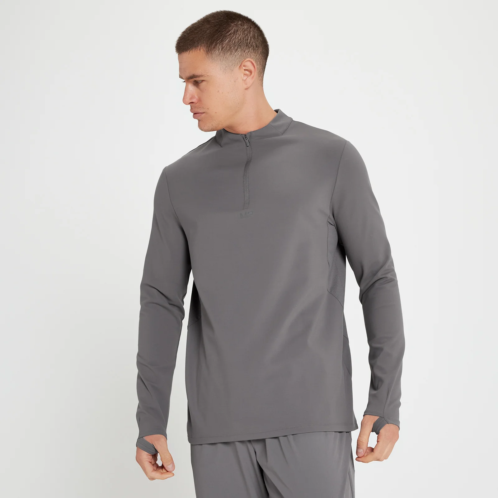 Camiseta con cremallera de 1/4 Velocity Ultra para hombre de MP - Gris guijarro - XXS Imagen 1