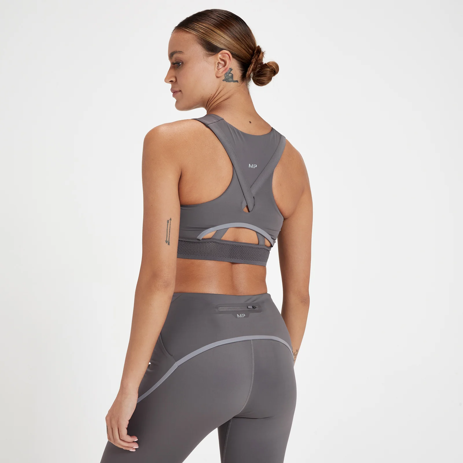 Sujetador deportivo reflectante Velocity Ultra para mujer de MP - Gris guijarro - XXS Imagen 1