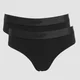 Braga hipster para mujer de MP (paquete de 2) - Negro