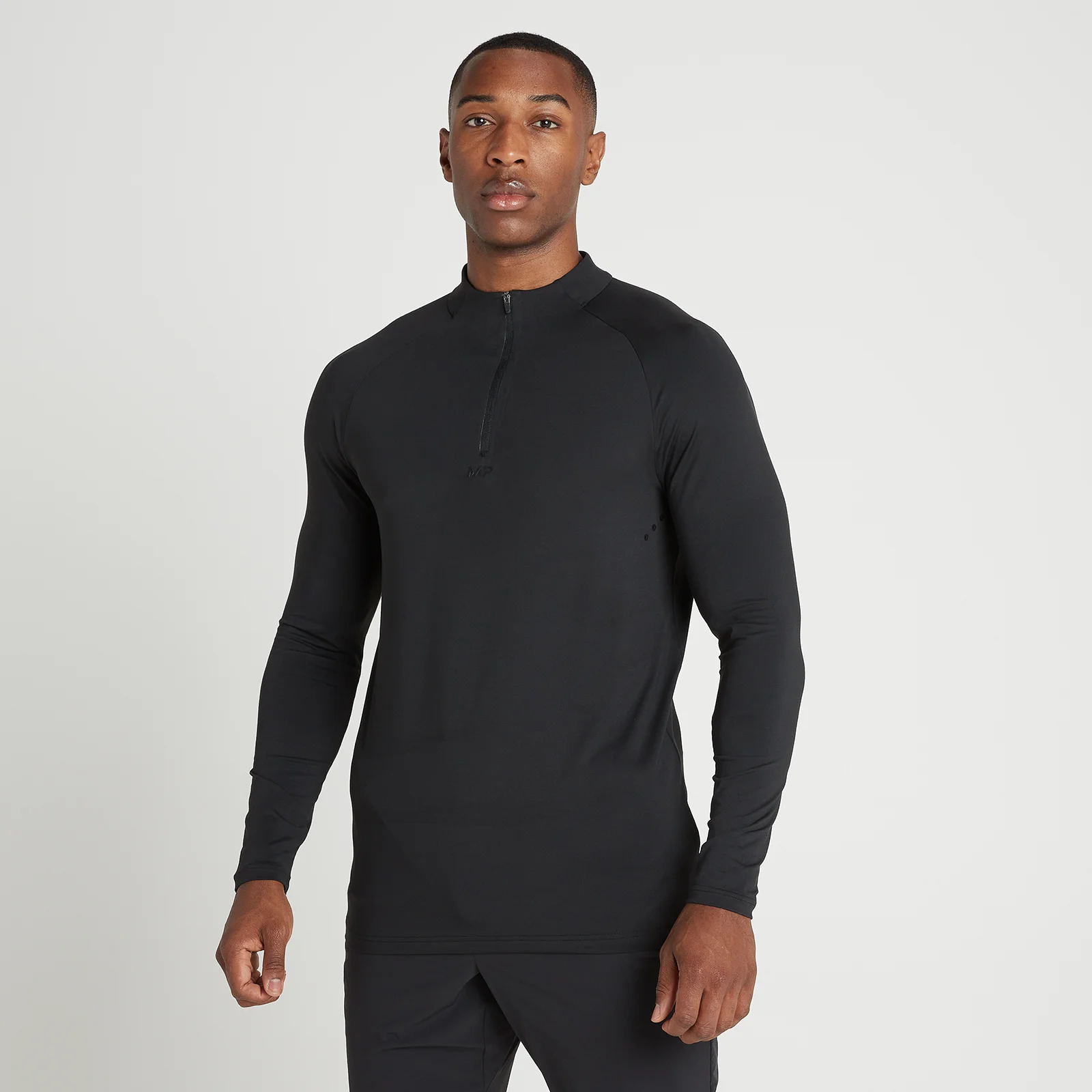 Camiseta con cremallera de 1/4 Tempo Ultra para hombre de MP - Negro - XXS Imagen 1
