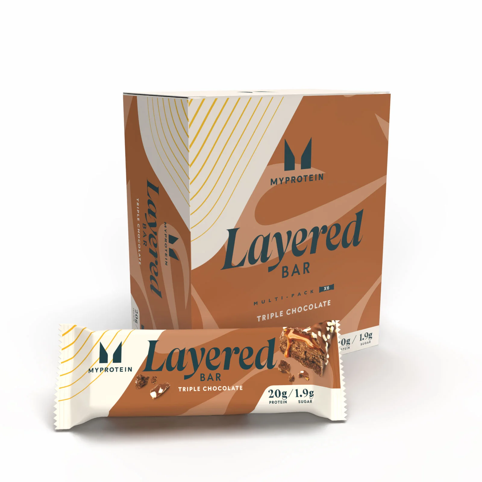 Barrita proteica Layered - 6 x 60g - Triple Chocolate Fudge Imagen 1