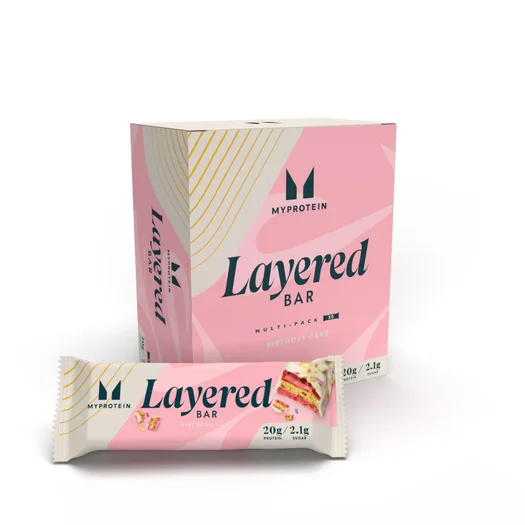 Barrita proteica Layered - 6 x 60g - Vanilla Birthday Cake