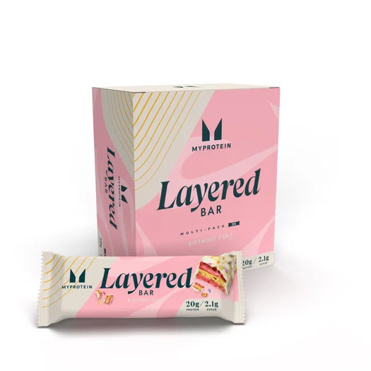 Barrita proteica Layered - 6 x 60g - Vanilla Birthday Cake