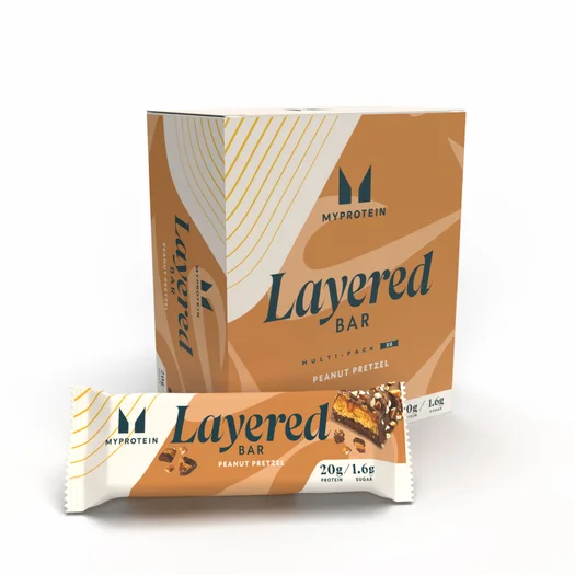 Barrita proteica Layered - 6 x 60g - Chocolate Peanut Pretzel