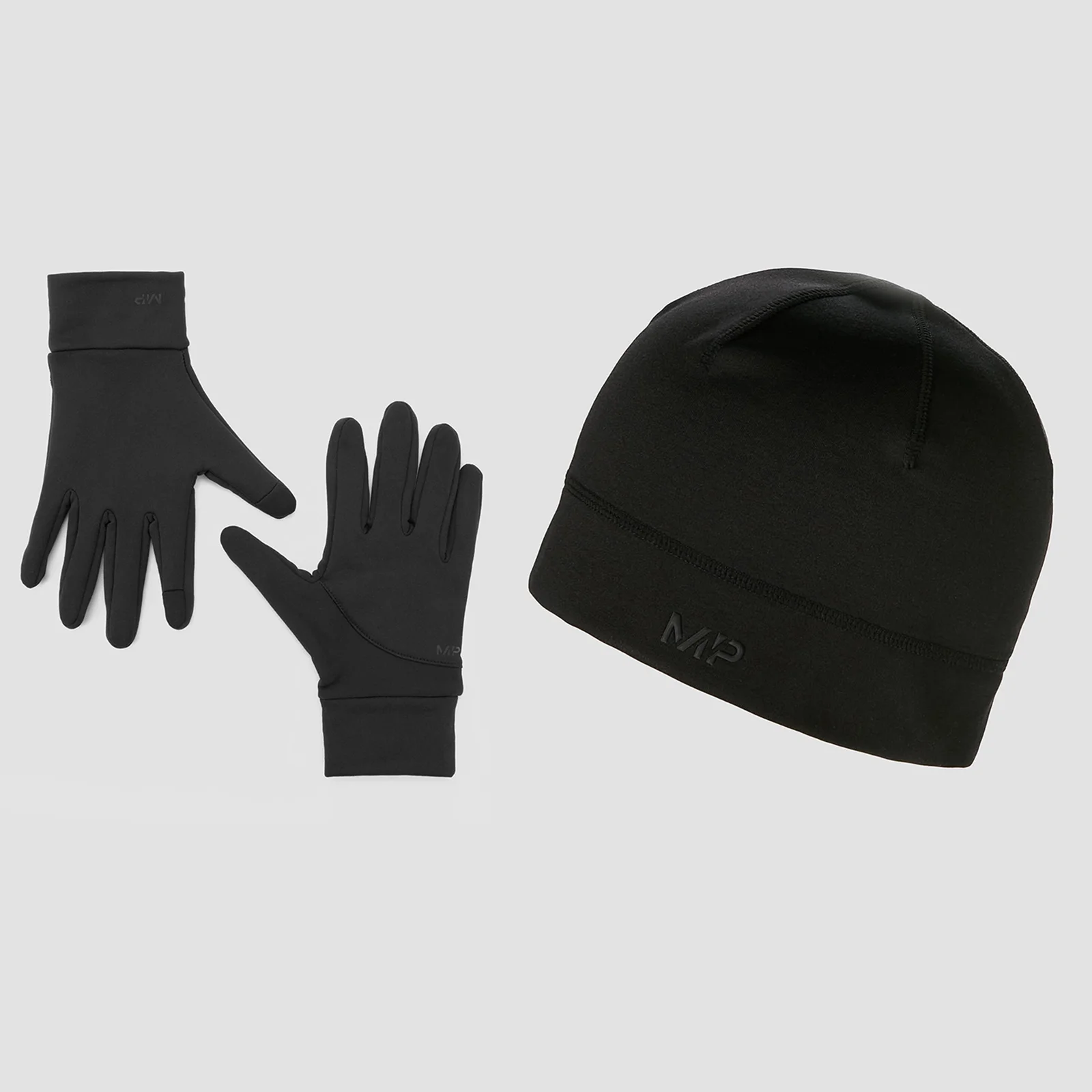 Paquete de gorro y guantes reflectantes para correr de MP - Negro - S/M Imagen 1