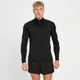 Camiseta con cremallera de 1/4 sin costuras Tempo para hombre de MP - Negro