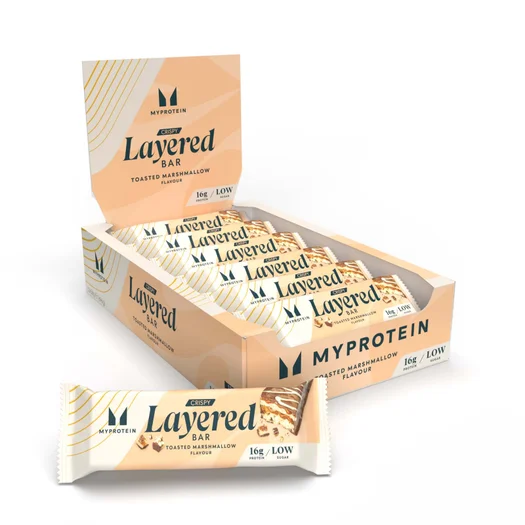 Barrita Layered crujiente - 12 x 58g - Malvavisco Tostado