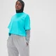 Camiseta corta Adapt para mujer de MP - Turquesa claro