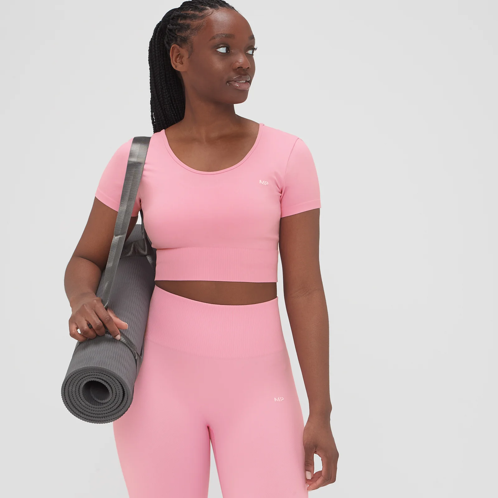 Camiseta corta sin costuras Composure para mujer de MP - Rosa pétalo - XXS Imagen 1