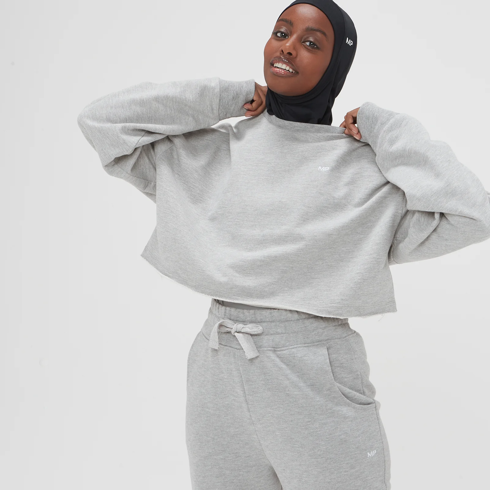 Sudadera corta Composure para mujer de MP - Gris jaspeado - XXS Imagen 1