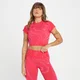Camiseta corta sin costuras Tempo Wave para mujer de MP - Rojo carmín