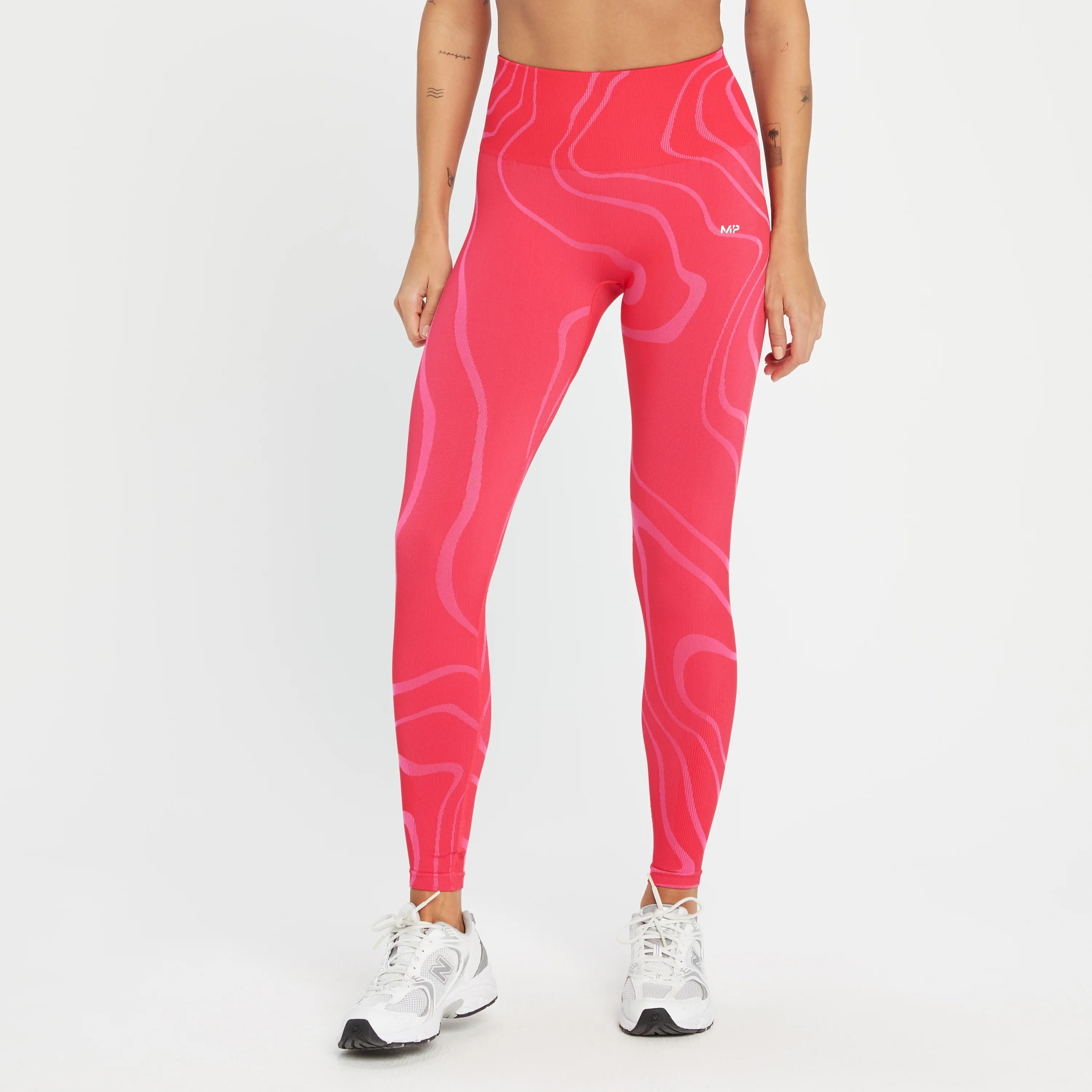 Mallas sin costuras Tempo Wave para mujer de MP - Rojo carmín - XXS Imagen 1