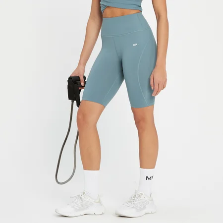 Pantalón corto de ciclismo Power para mujer de MP - Azul guijarro