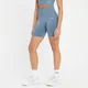 Pantalón corto de ciclismo sin costuras Shape para mujer de MP - Azul guijarro