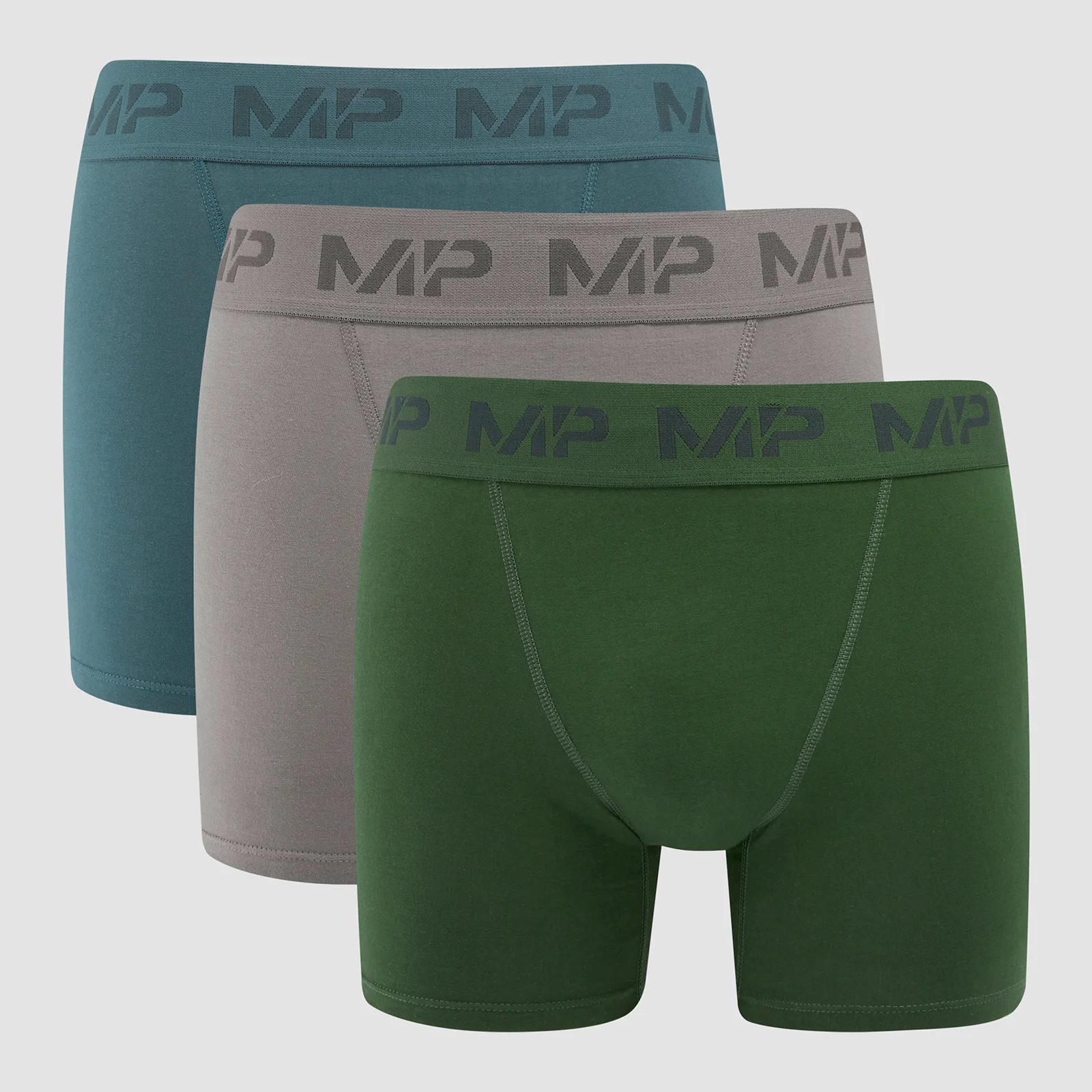 Bóxers para hombre de MP (paquete de 3) - Gris carbón/azul ahumado/verde oscuro - XXS Imagen 1