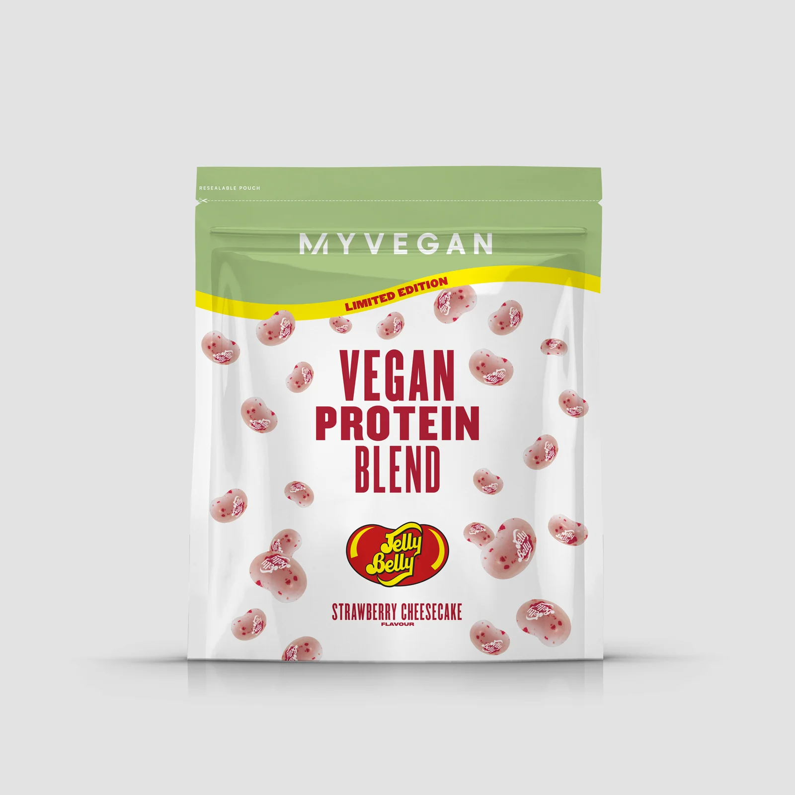 Mezcla de proteína vegana - Sabor a Jelly Belly de edición limitada - Tarta de Queso con Fresas Imagen 1