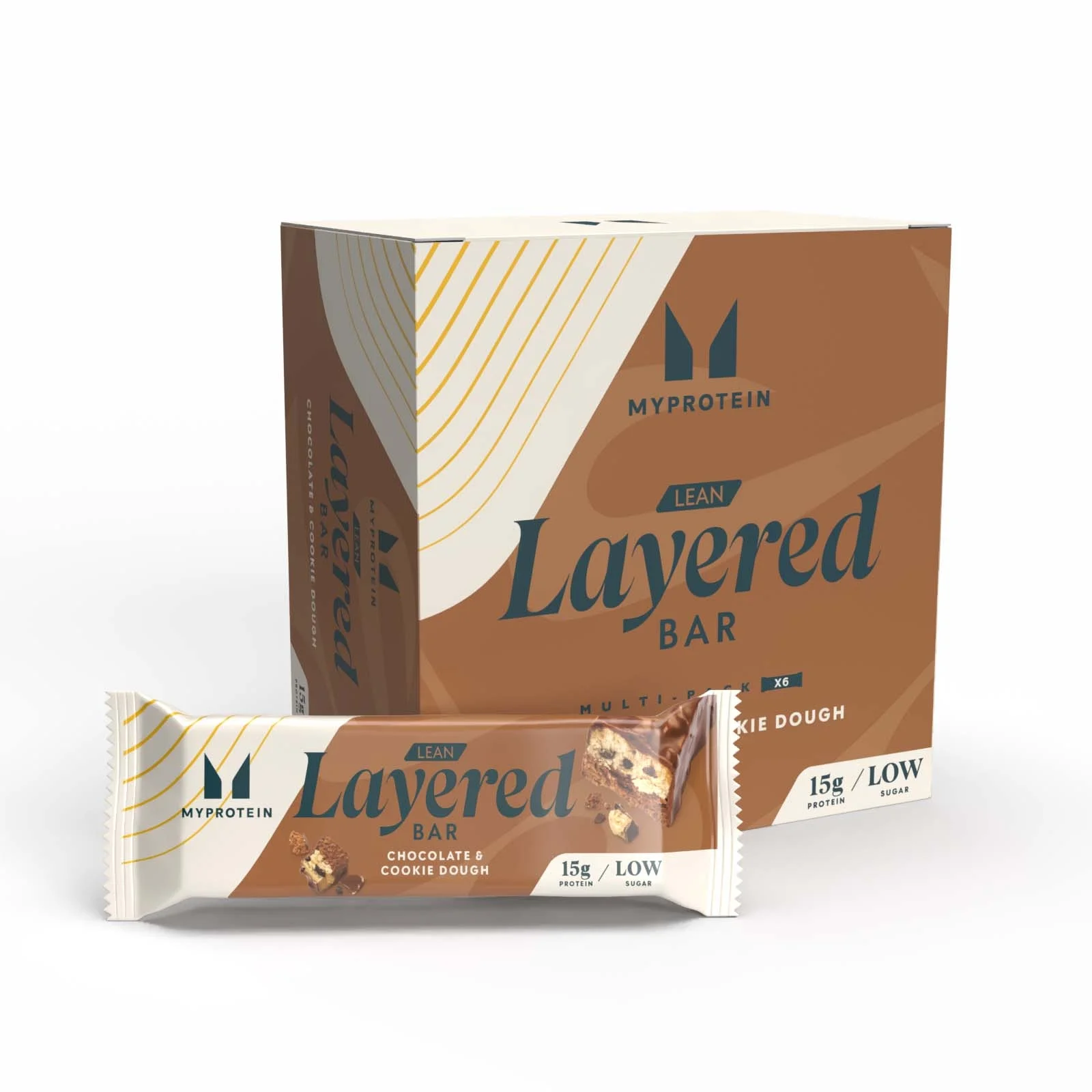 Barrita proteica ligera Layered - 6 x 40g - Chocolate y Galletas Imagen 1