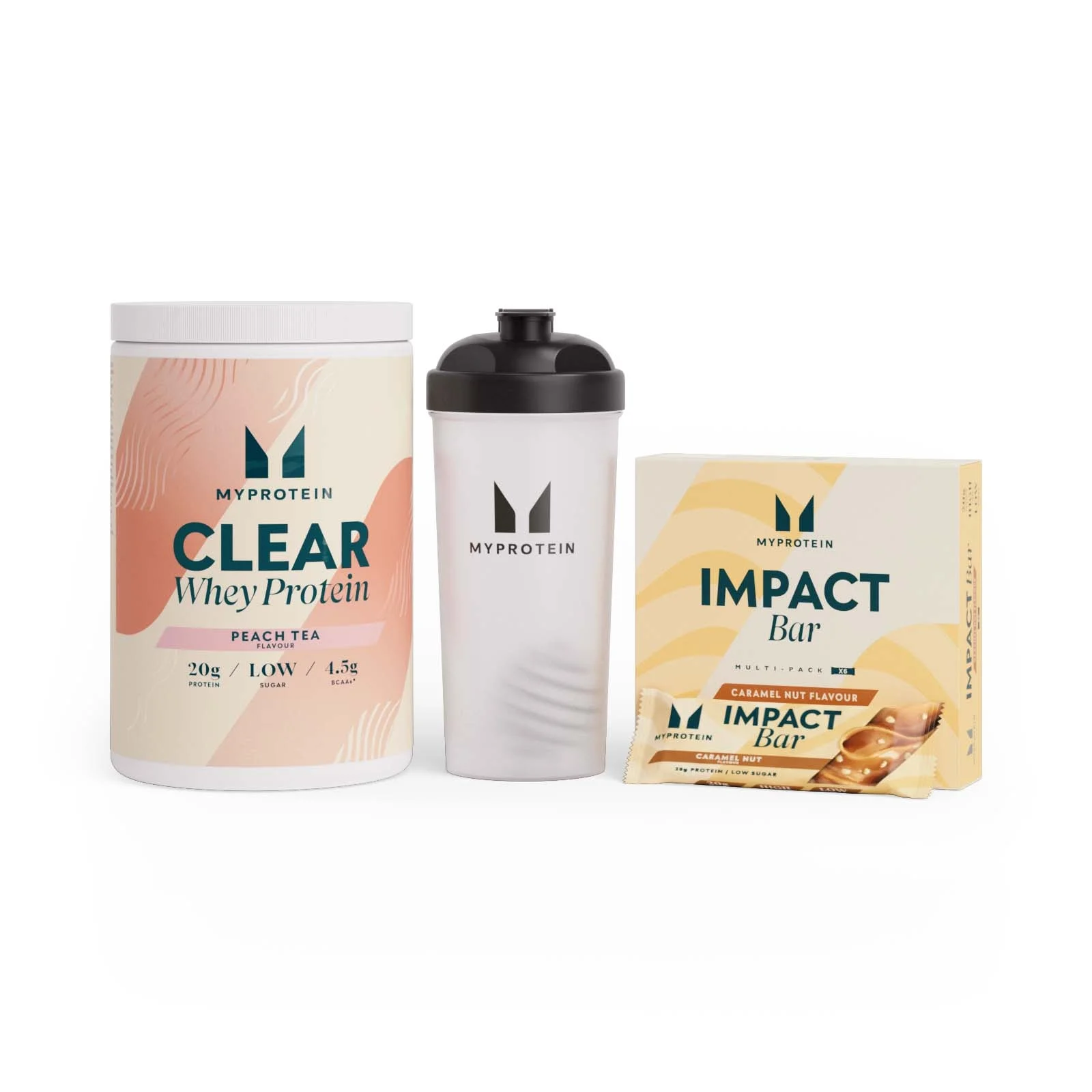 Pack de iniciación Clear Protein - Dark Chocolate Sea Salt - Peach Tea Imagen 1