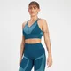 Sujetador deportivo compresivo sin costuras Impact para mujer de MP - Azul verde azulado