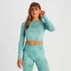 Camiseta corta de manga larga y sin costuras Shape para mujer de MP - Tie dye azul atardecer