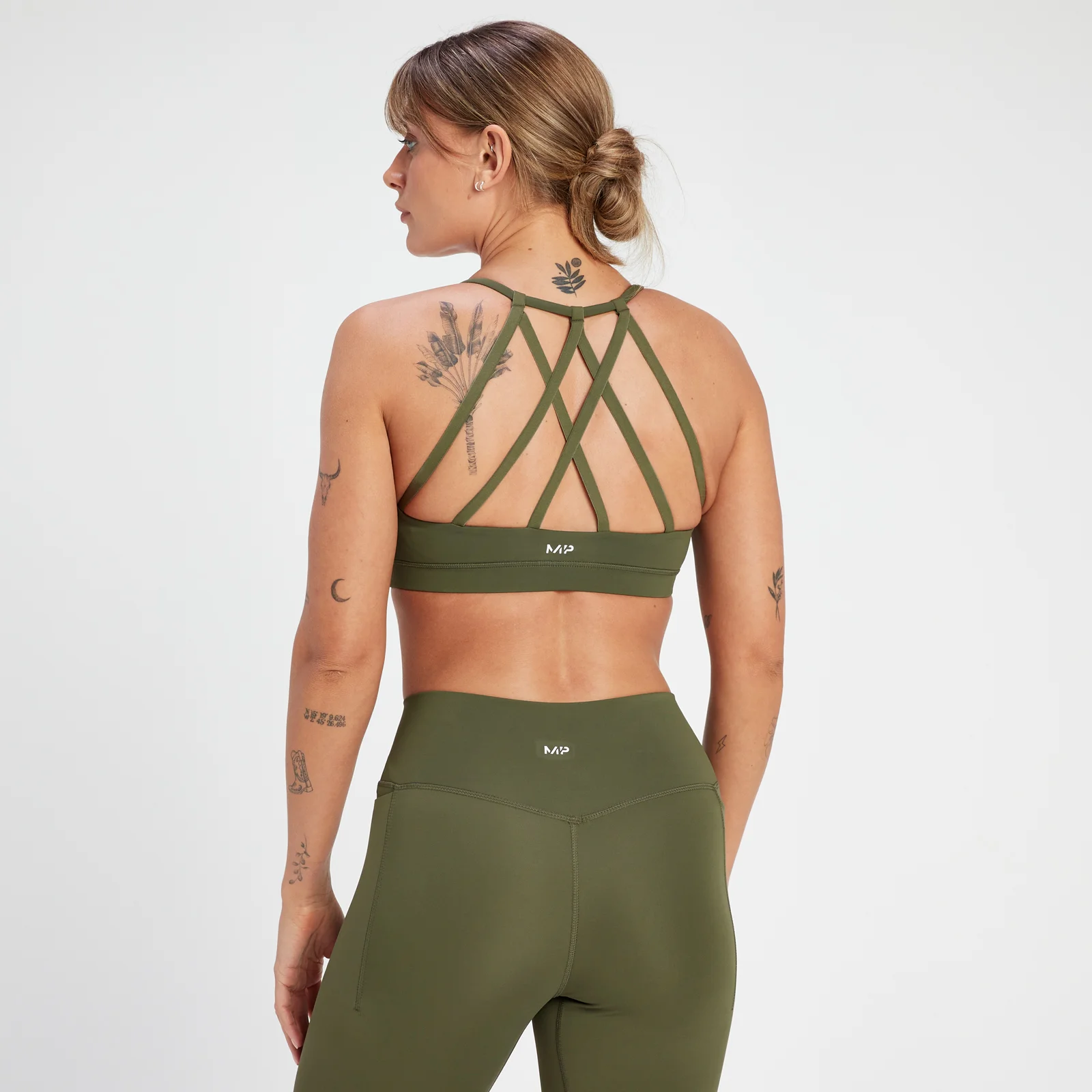 Sujetador deportivo Adapt con tirantes para mujer de MP - Verde aceituna - XS Imagen 1