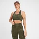 Sujetador deportivo sin costuras Adapt con estampado para mujer de MP - Verde aceituna