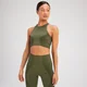 Sujetador deportivo sin costuras Tempo Illusion para mujer de MP - Verde aceituna