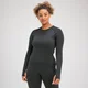 Camiseta de manga larga y sin costuras Tempo Illusion para mujer de MP - Negro