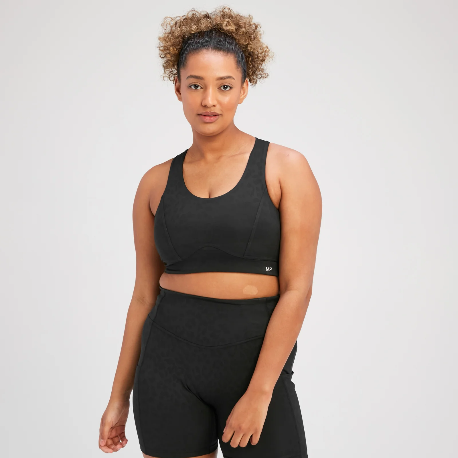 Sujetador deportivo Tempo Animal para mujer de MP - Negro - XS Imagen 1
