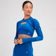 Camiseta corta de manga larga y sin costuras Tempo Ultra para mujer de MP - Azul surf