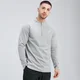 Camiseta con cremallera de 1/4 Tempo para hombre de MP - Gris tormenta jaspeado