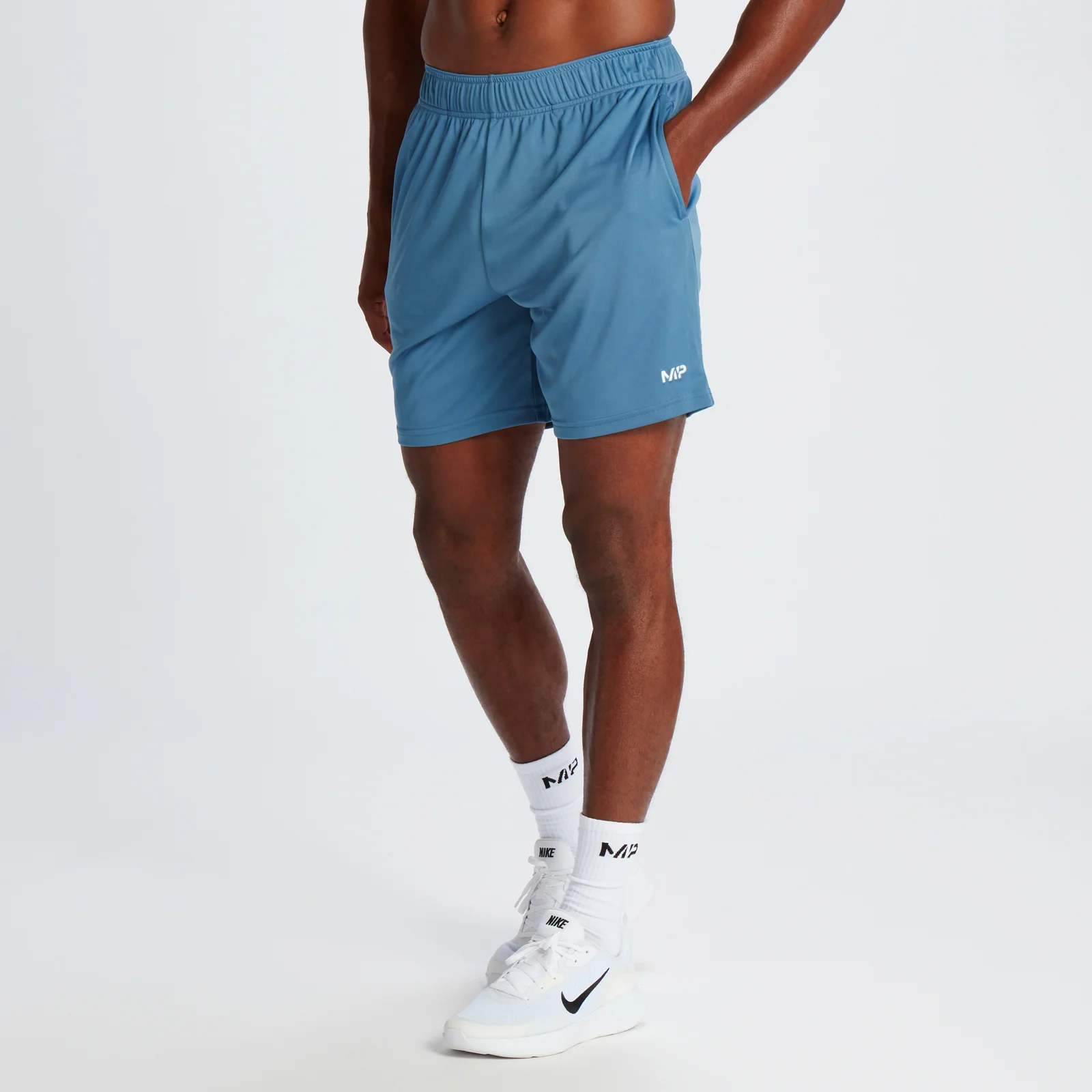 Pantalón corto de punto ligero de entrenamiento para hombre de MP - Azul grafito - XS Imagen 1