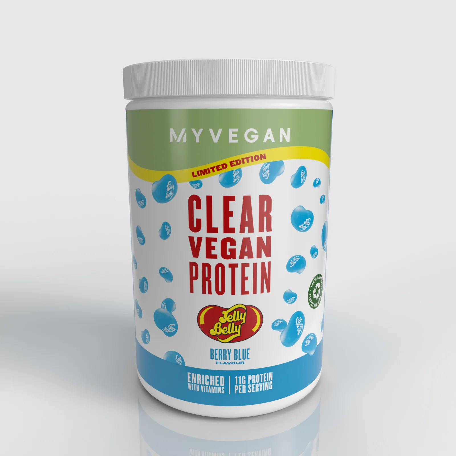 Clear Vegan Protein - Jelly Belly® - 20raciones - Berry Blue Imagen 1