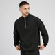 Sudadera con cremallera de 1/4 Rest Day para hombre de MP - Negro