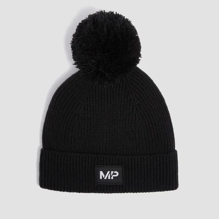 Gorro con pompón de MP - Negro