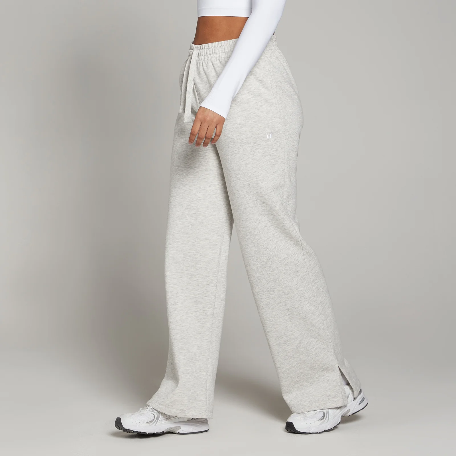 Pantalón deportivo de pernera recta Basics para mujer de MP - Gris claro jaspeado - S Imagen 1