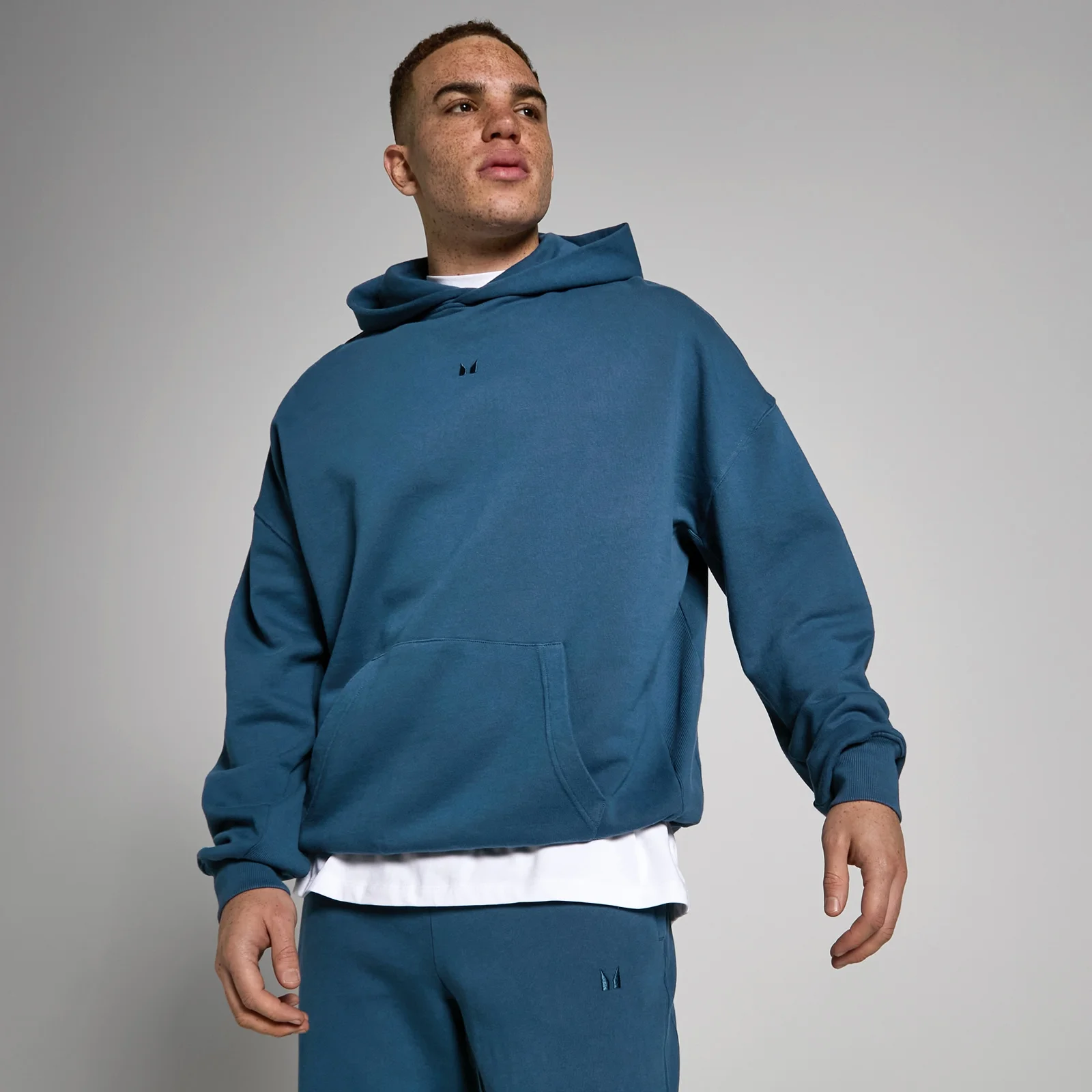 Sudadera con capucha de efecto lavado Tempo para hombre de MP - Azul marino lavado - XS Imagen 1