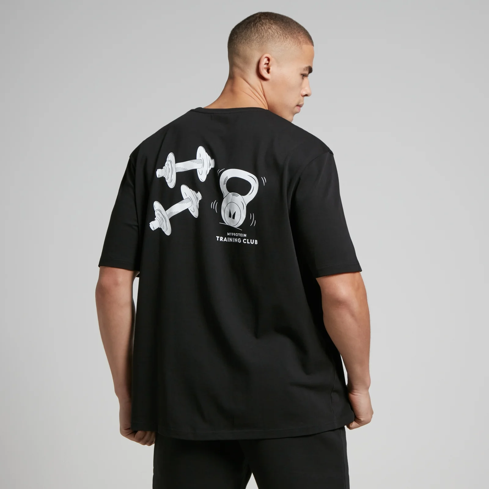 Camiseta extragrande con gráfico Tempo para hombre de MP - Negro - XS Imagen 1