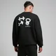 Sudadera de cuello redondo con gráfico Tempo para hombre de MP - Negro