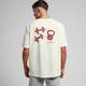 Camiseta extragrande con gráfico Tempo para hombre de MP - Blanco roto/estampado rojo