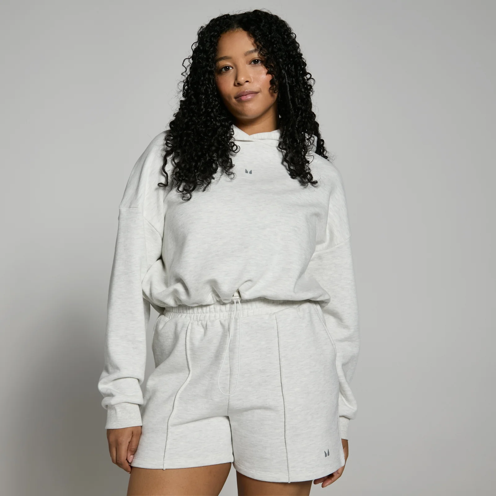 Sudadera corta gruesa con capucha Lifestyle para mujer de MP - Gris claro - L Imagen 1