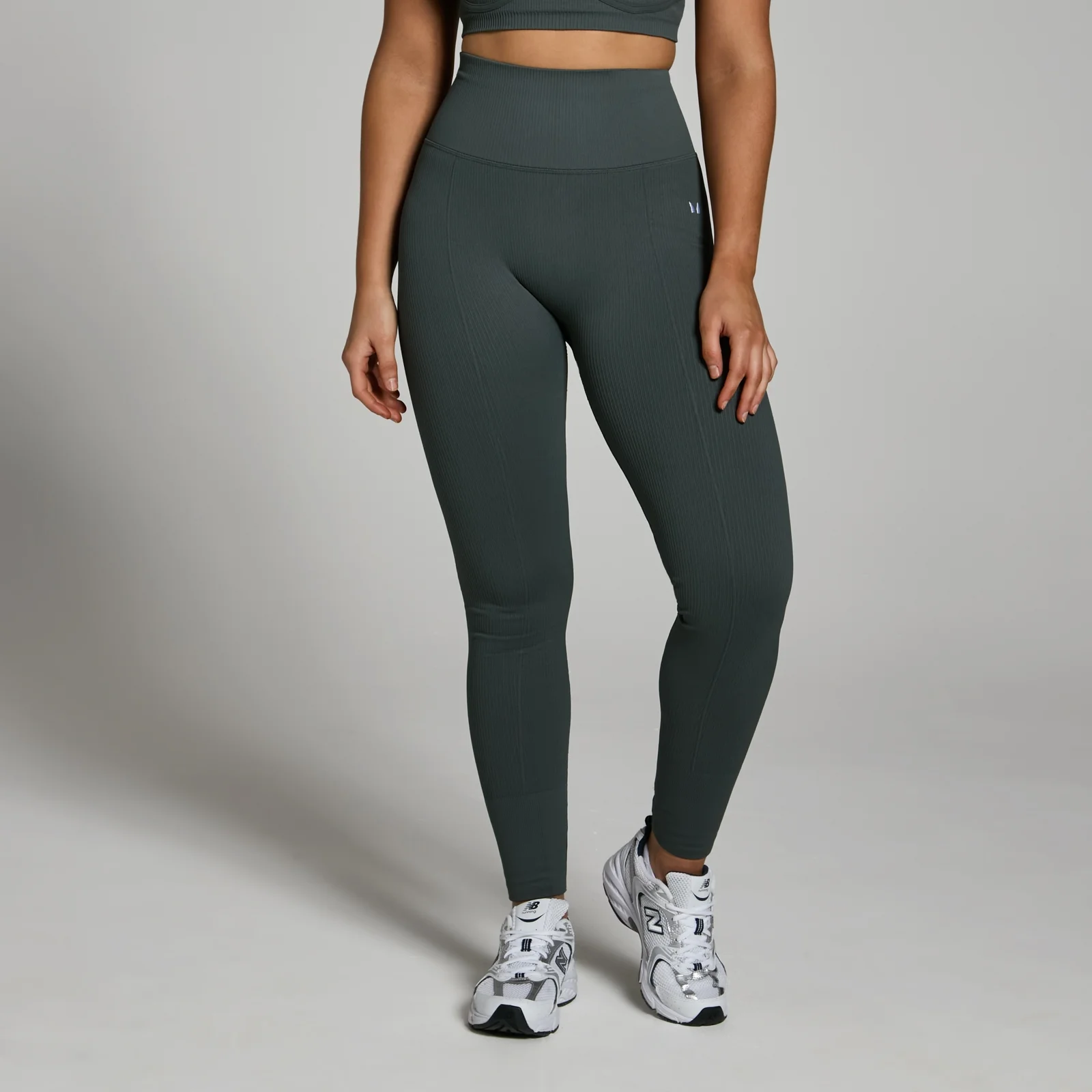 Mallas acanaladas Lifestyle para mujer de MP - Negro sombra - XS Imagen 1