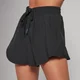 Pantalón corto 2 en 1 Studio de tejido vaporoso para mujer de MP - Negro