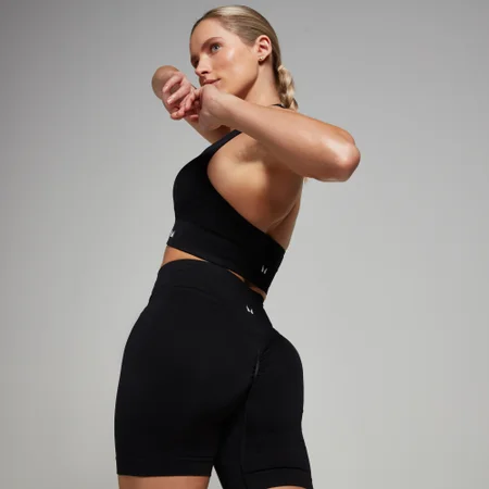 Pantalón corto sin costuras Tempo para mujer de MP - Negro