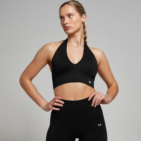 Sujetador de cuello halter sin costuras Tempo para mujer de MP - Negro
