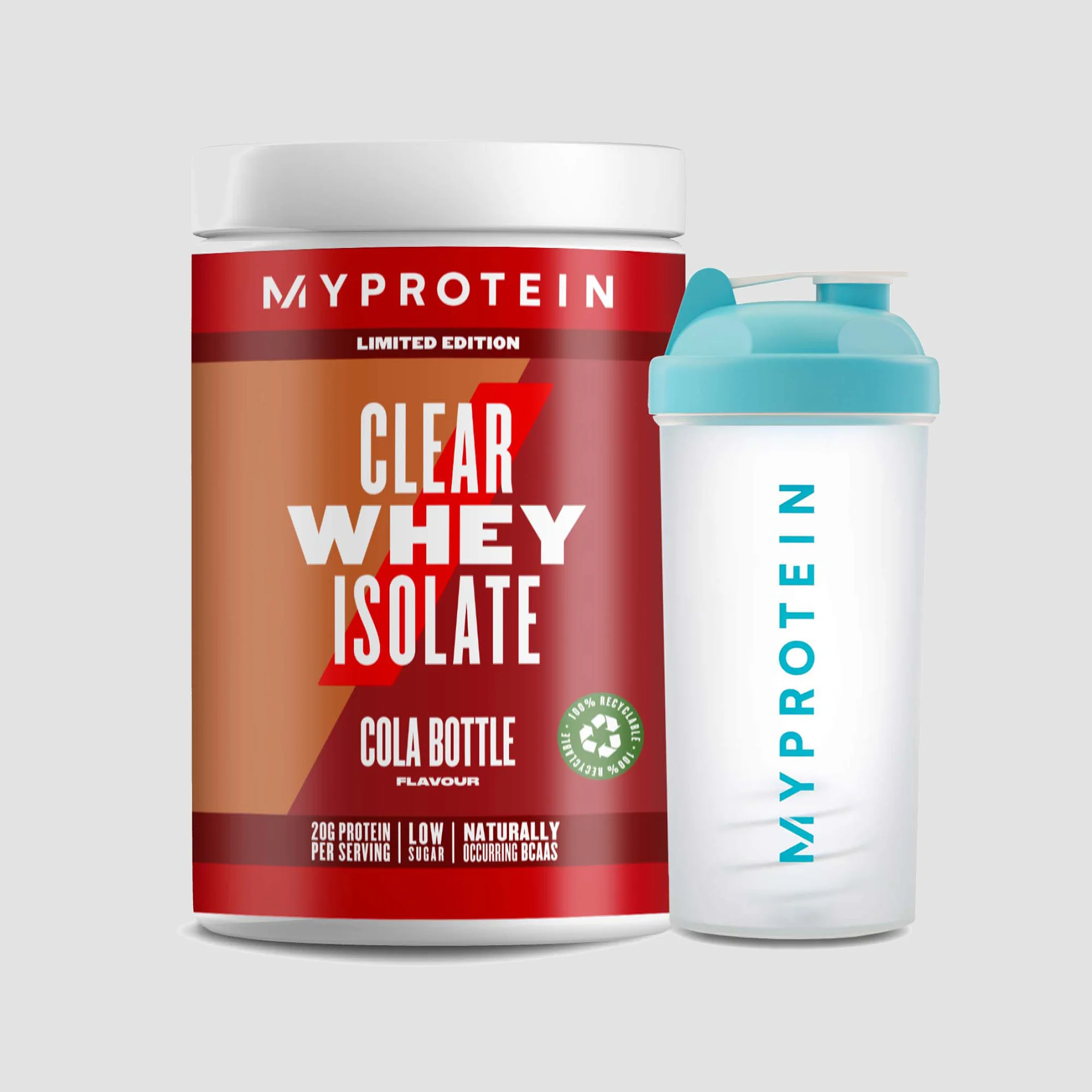 Pack Impact Week - Myprotein Shaker - Clear Whey Protein - Cola Imagen 1
