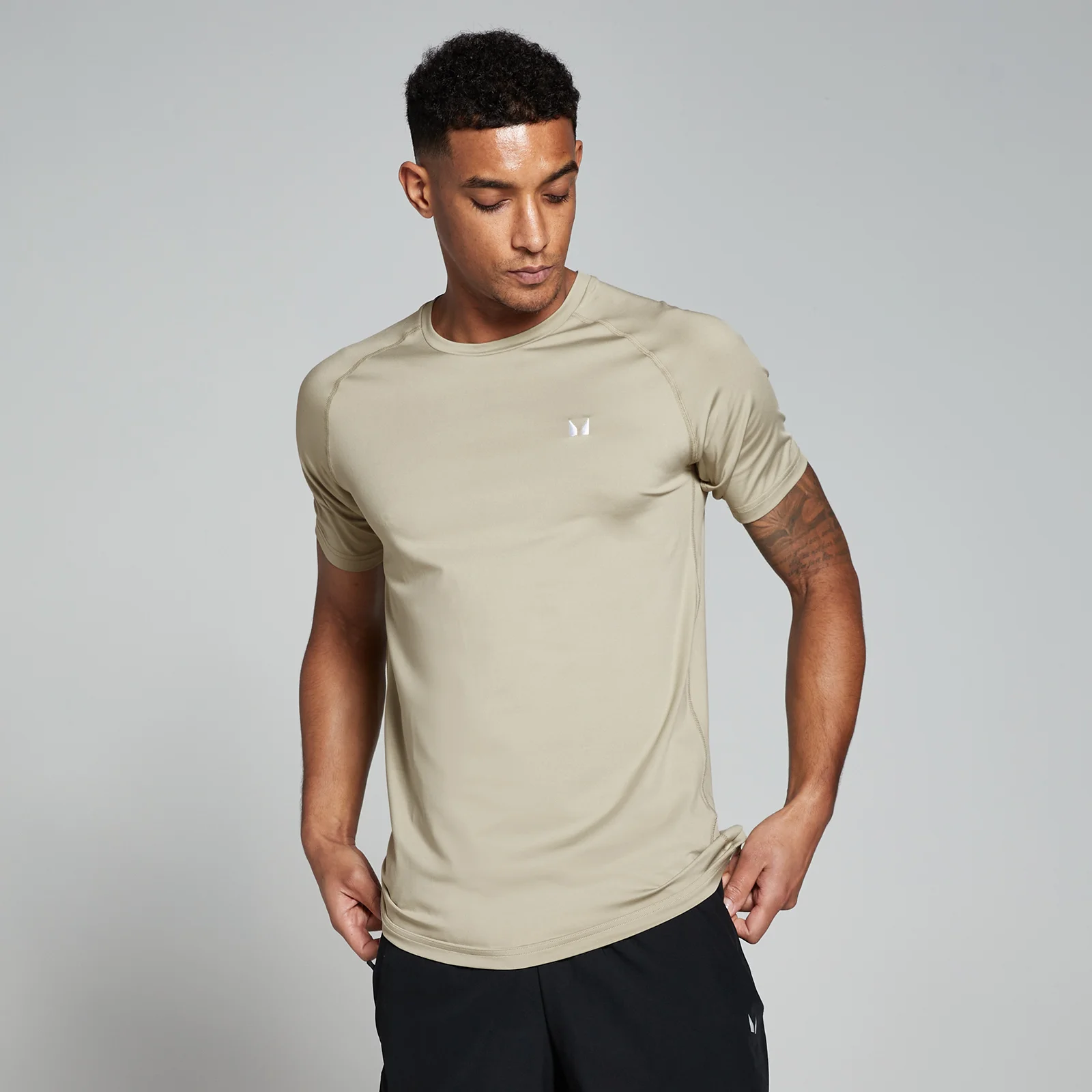 Camiseta de entrenamiento de manga corta para hombre de MP - Piedra - S Imagen 1