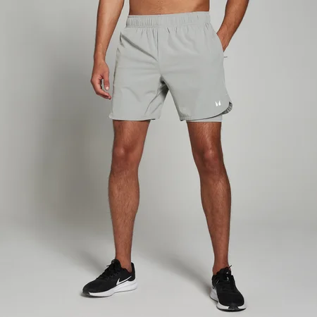 Pantalón corto de entrenamiento 2 en 1 para hombre de MP - Gris tormenta